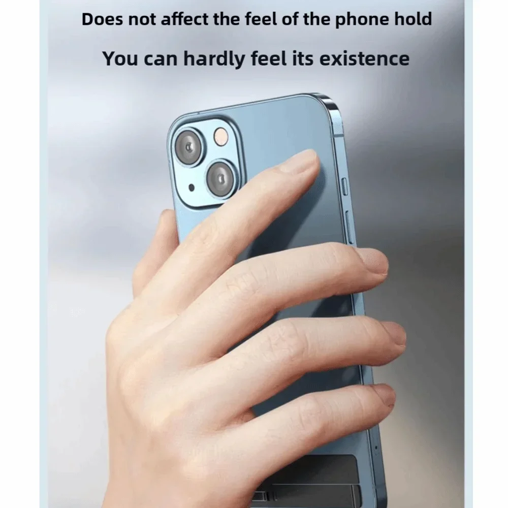 Creative Adhesive Phone Holder Ultra-thin Folding Portable Phone Stand Removable Invisible Back Sticker Phone Mount Car