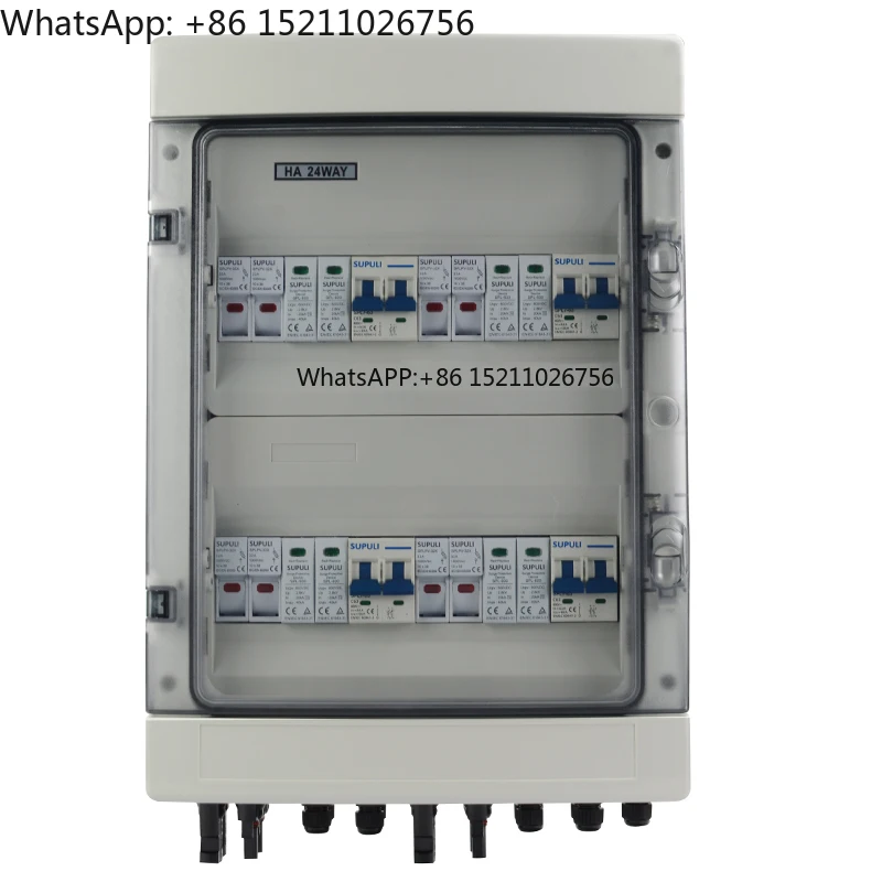 4 String 600V 4 in 4 Out 25A PV Combiner Box for off Grid Solar Energy System Photovoltaic Array Solar