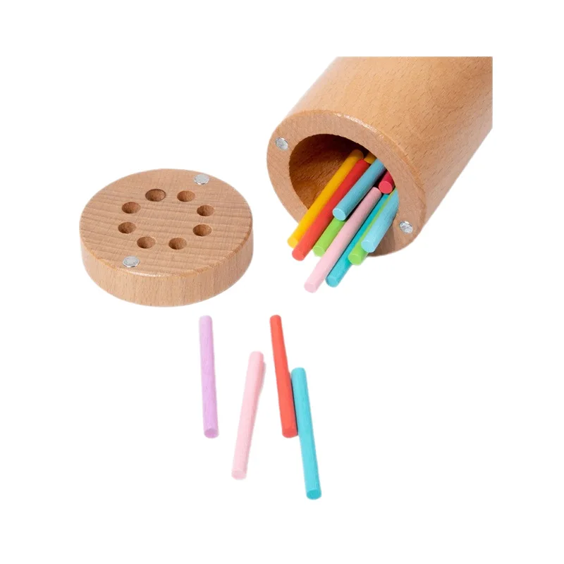 Copo de classificação de cores de madeira montessori para bebês de 1 a 3 anos, brinquedos de reconhecimento de cores, aprendizagem, educação m