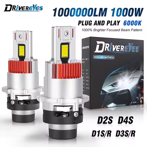 D2S D4S Car Headlight LED Bulb Canbus HID D1S D3S D8S CSP Chip Plug-N-Play Turbo LED Bulbs D2R D4R Auto Lamps Super Bright 6500K