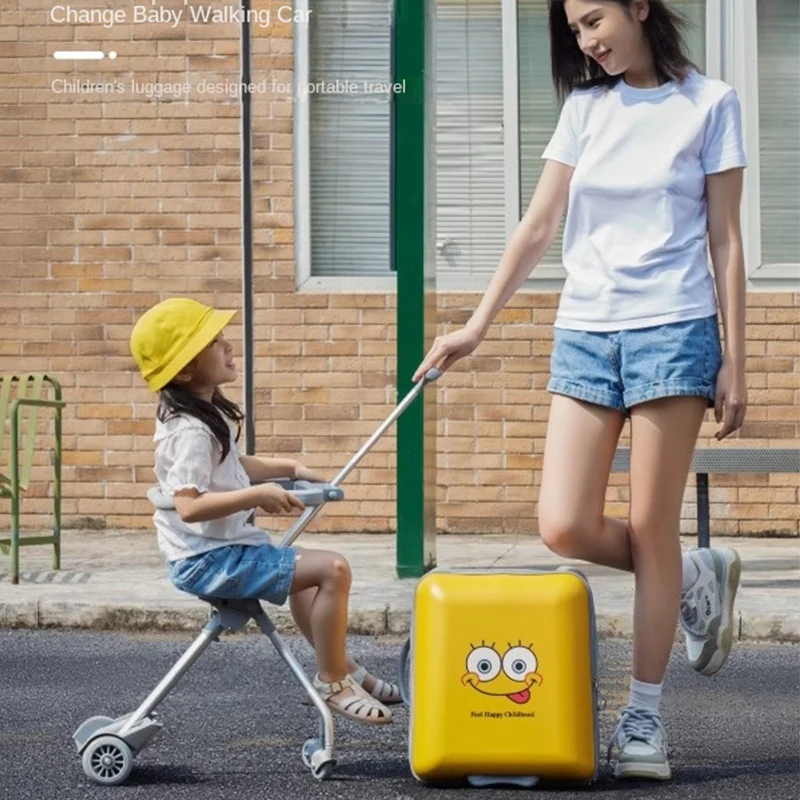 Il nuovo bagaglio per bambini può essere smontato ed espanso con un pulsante singolo per espandere la custodia del carrello da viaggio per bambini con guardrail