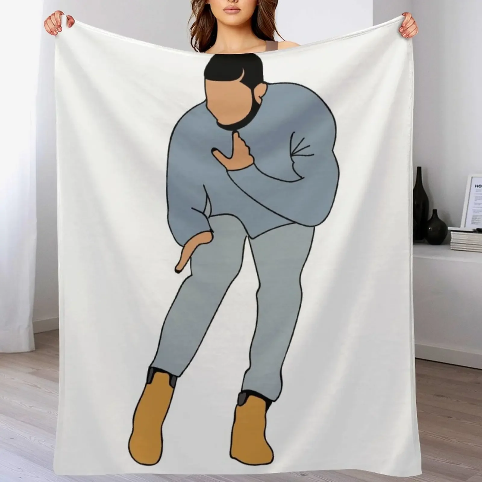 

DRAKE'S HOTLINE BLING Throw Blanket Stylish Decor Blanket Gift for Friends Roommate