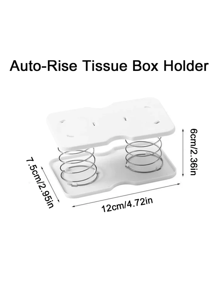 Tissue Box Tissue Dispenser Spring Automatic Lift Spring Loaded Tissue Box Office Home Kitchen Toilet  Bracket Kitchen Organizer