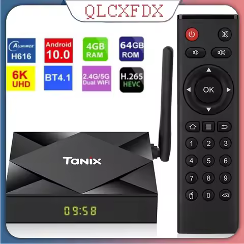 Tanix TX6S Android 10.0 TV Box Allwinner H616 Chip BT4.0 2GB/8GB 4GB/32GB 2.4/5G Dual WiFi Bluetooth 6K HD Smart Set Top Box