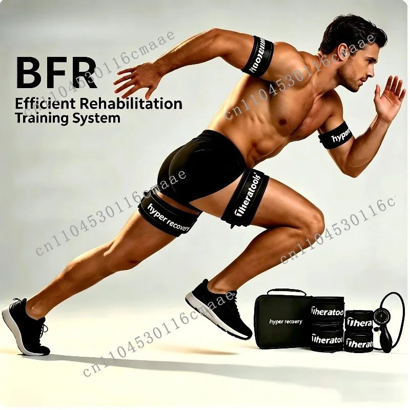 Blood flow restriction training BFR occlusion cuff with hand pump portable fitness for muscle building tools