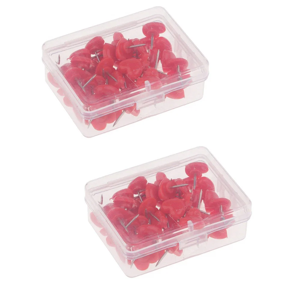 100 szt. plastikowych pinezek w kształcie serca do map, kalendarzy, tras podróży, biura, szkoły, tablic ogłoszeń.