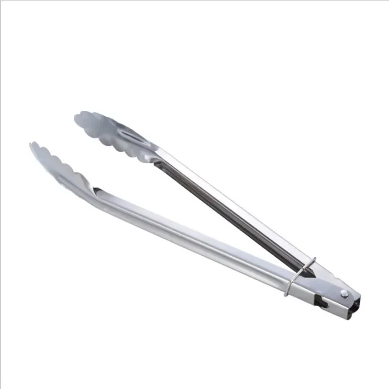 Stainless Steel Salad BBQ Cooking Food Serving Utensil Tongs Clip Kitchen Food Toong Tool Set Heat Bread Tong