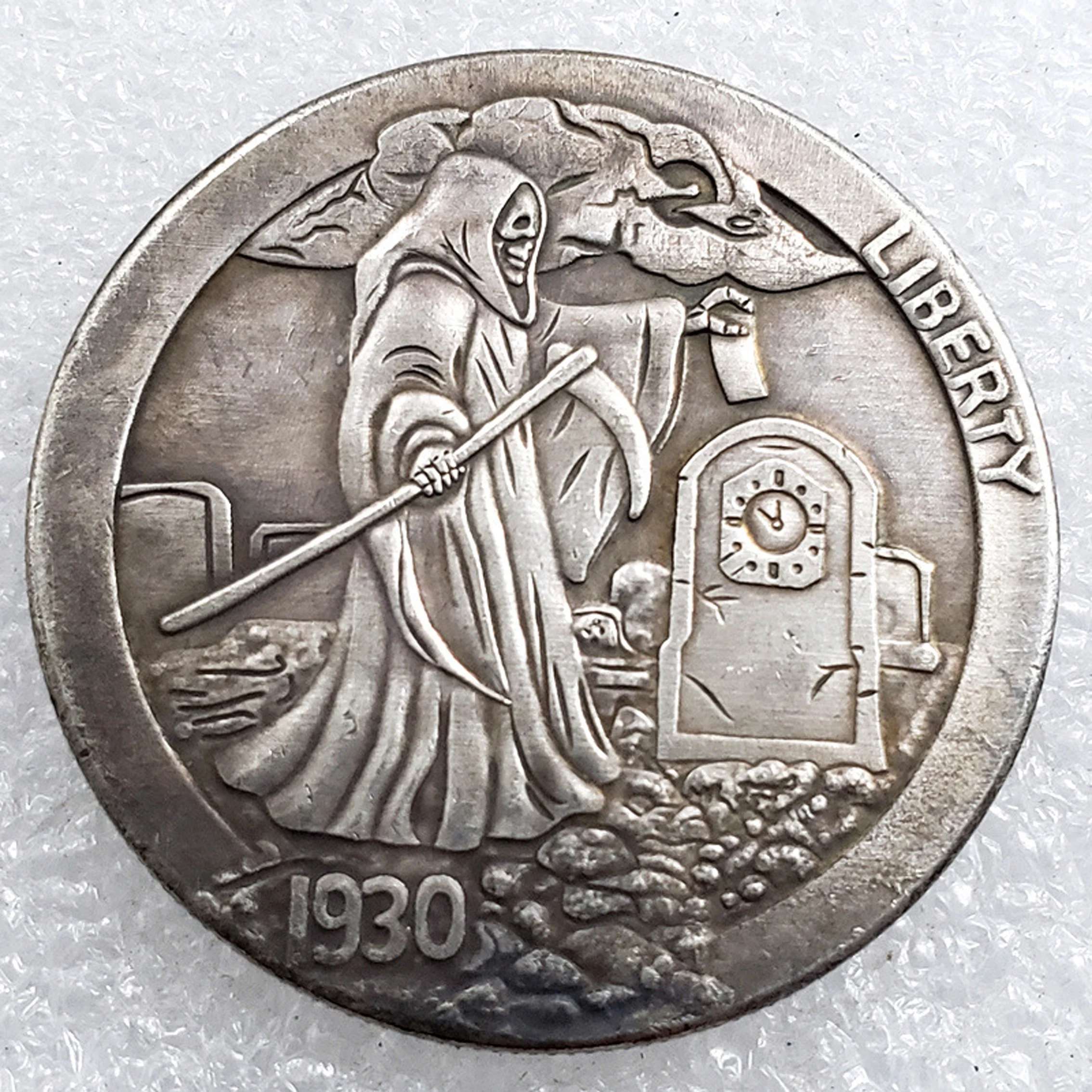 

Death And Cemetery Pattern 38MM Diameter Metal Challenge Coins Lucky Coins Magic Props Birthday Gifts Home Decor Collectibles