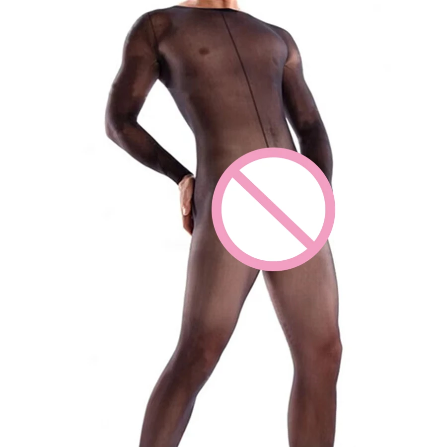 Seksi erkekler Bodysuit ipeksi günaha tam vücut artı beden egzotik vücut çorabı erkekler için Bodysuit seksi eşcinsel erkek bodystocking