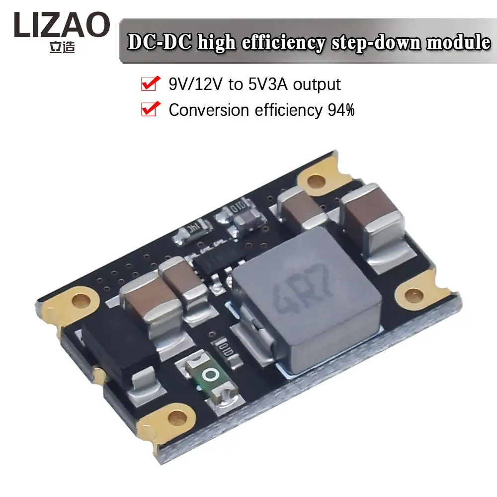 LIZAO DC-DC Buck Converter 5V 3A Compact Module 9V 12V 16V Input High Efficiency Power Supply