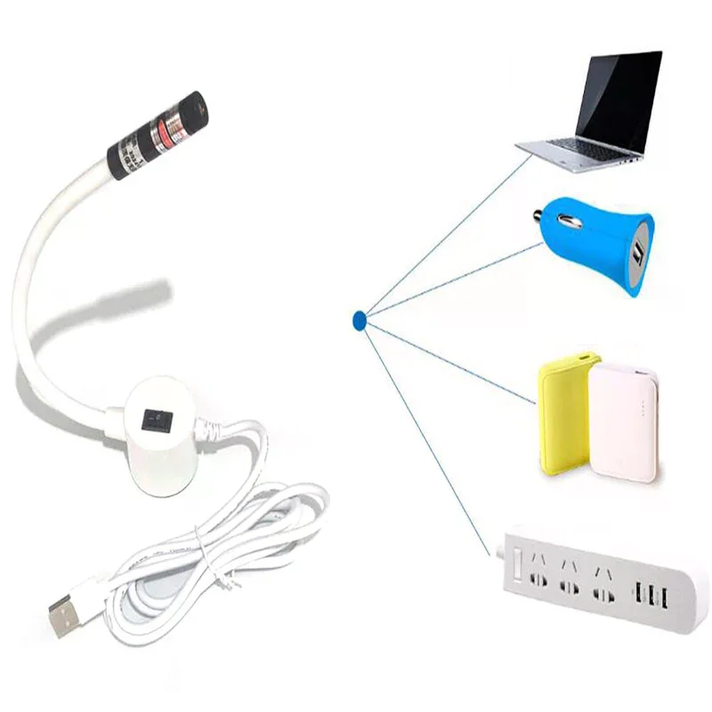 

USB Red Positioning Light Infrared Working Lamp Cutting with Magnetic Base Dc5v Line/cross Sewing Machine Accessories