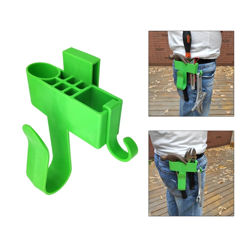 Plastic Tool Rack Green Color Wrench Hanging Waist Rack Drill Tool Rack Electric Drill Tool Tool Holder Dropship