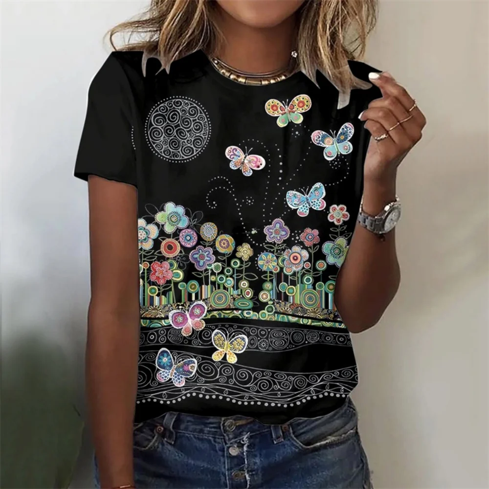 

Women's T-shirt Summer Fashion Short Sleeve Tees Tops 3D Print O-Neck Casual T Shirt For Women's Funny Clothes For Sexy Girl Top