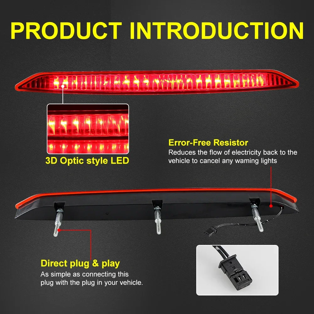 

One Pcs Car High Quality Third Tail Rear Brake Lights White & Red Lens LED Singal Warning Stop Lamp Fit For BMW Z4 E85 2003-2008