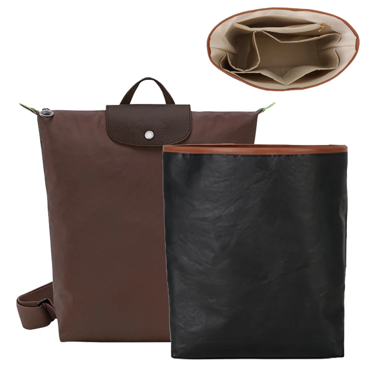 Bag Organizer Insert for Longchamp Backpack Tote Bag Support Insert Nylon Material Storage Bag Accessories