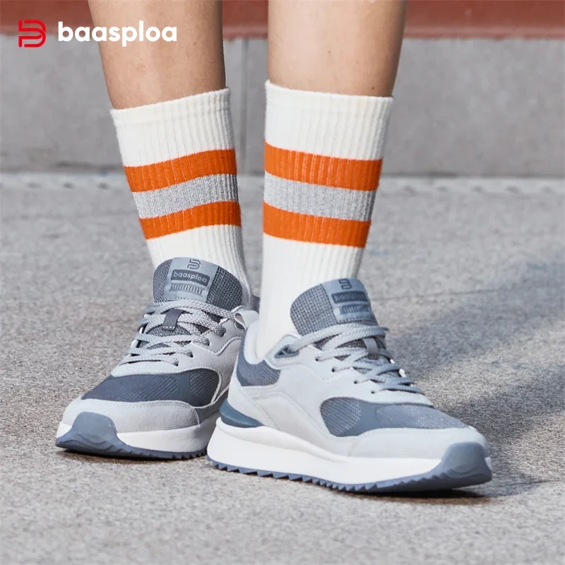 

Baasploa Women Sport Shoes Breathable Lightweight Walking Shoes Women Fashion Comfort Lace Up Casual Sneakers Running Outdoor