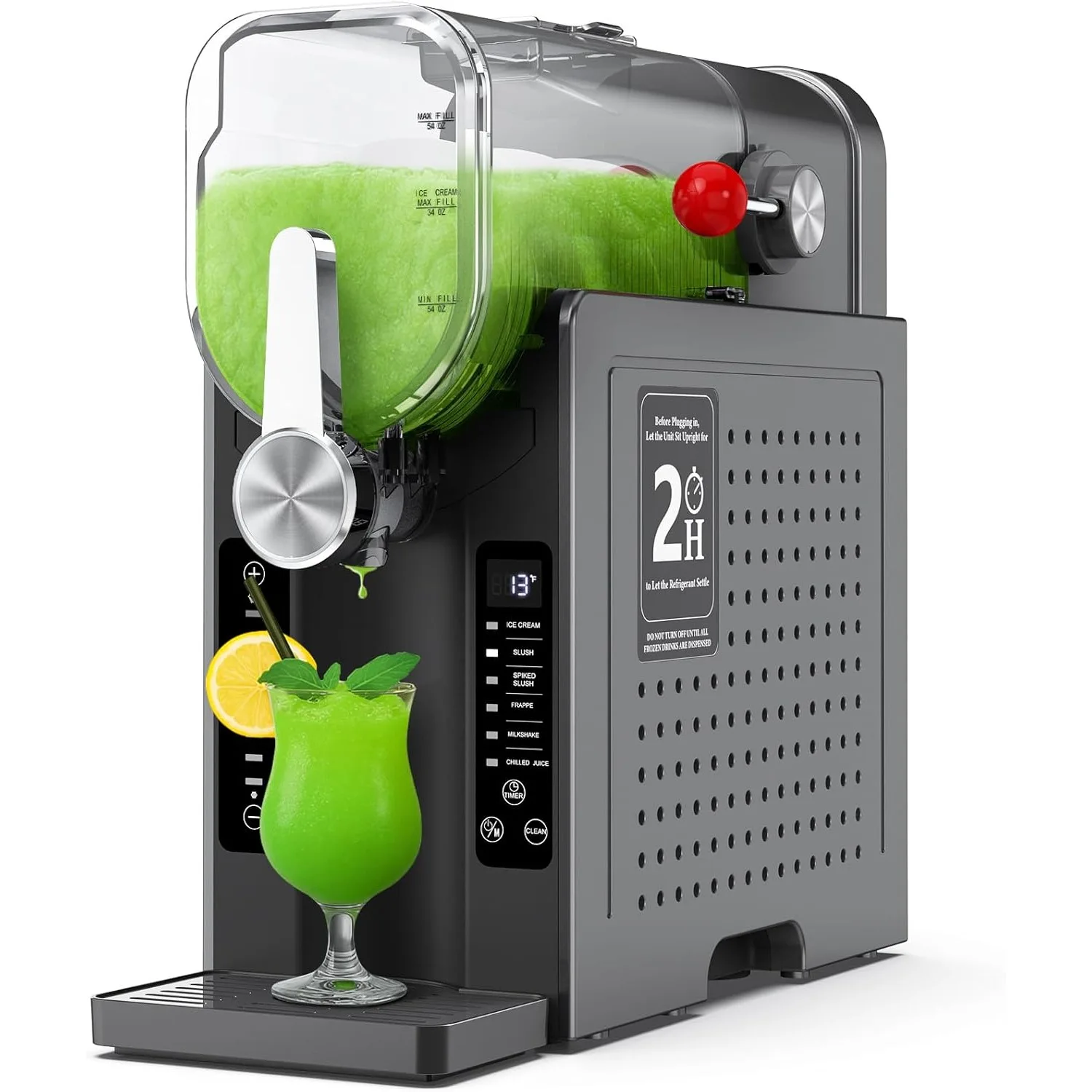 Slushy-Maschine für zu Hause, 70 Unzen Slushie-Maschine, kein Eis erforderlich, mit 6 voreingestellten Programmen, professioneller Frozen-Drink-Maker, selbstreinigend