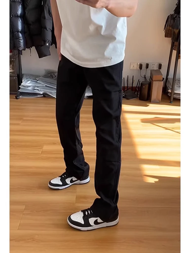 

Cleanfit American Sle Slim Fit Bla Knife Jeans Men's Spring Straight Leg Elastic Narrow Flared Pants Youth Faion