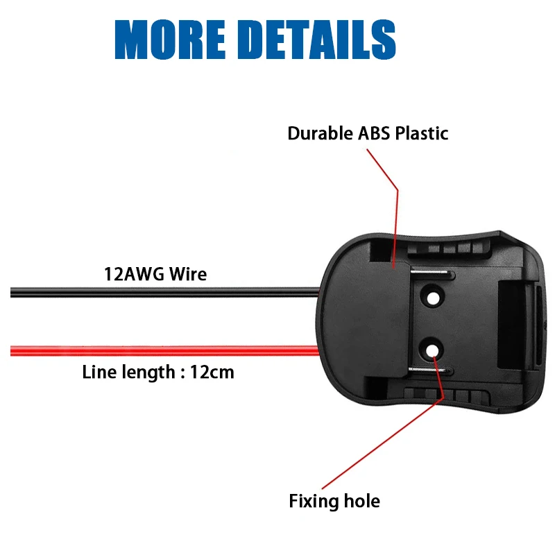 Lithium Battery Adapter Converter For Makita 18V Li-ion Battery Power Tool Connector DIY Adapter Dock Holder 12 AWG