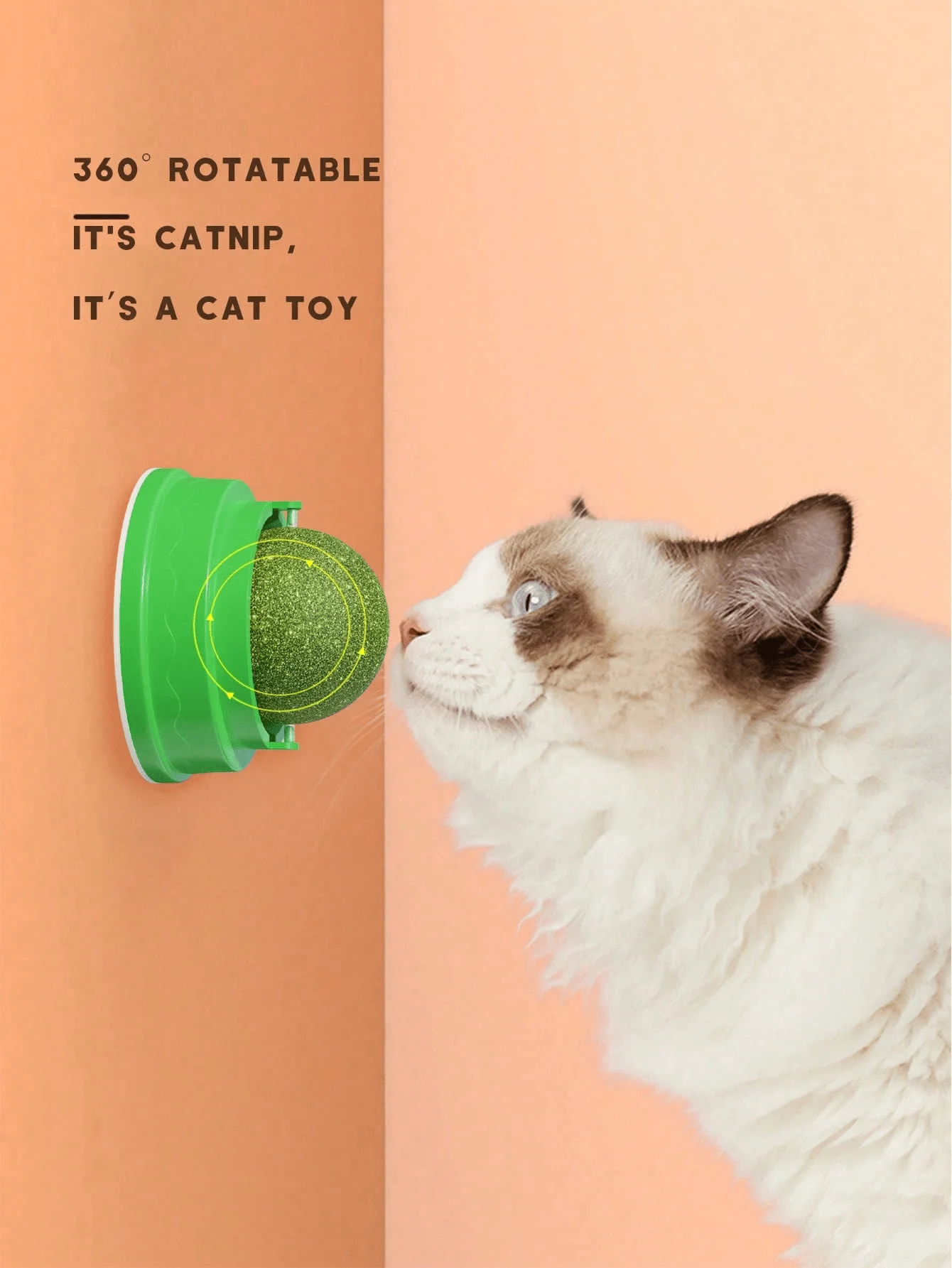 Catnip Playset Spinning Can Be Glued To The Self-hi Worm Gall Fruit Wood Tiantian Cat Candy Teasing Cat Stick Cat Toys Toys