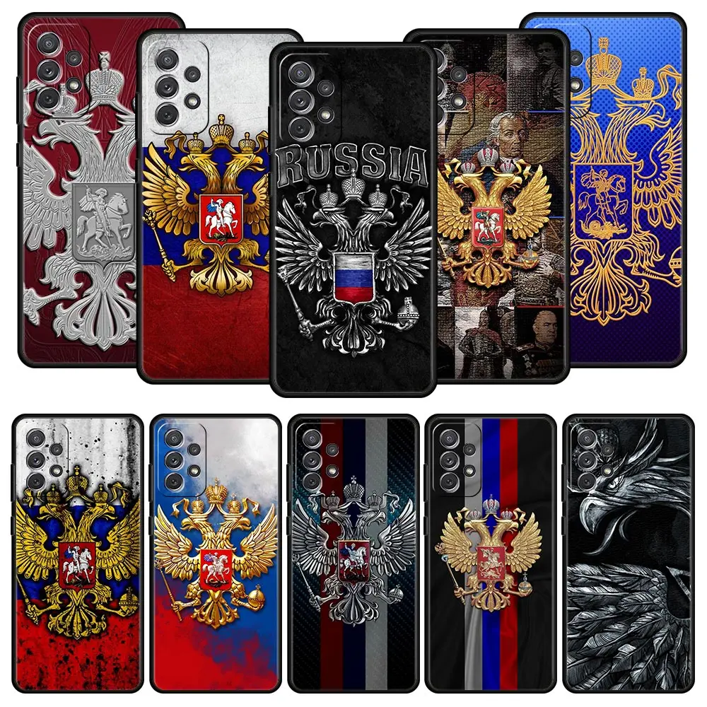 Russia Russian Flags Emblem Case For Samsung Galaxy A13 A51 A71 A41 A31 A21S A11 A03S A12 A32 A52 A22 A23 A33 A53 A73 5G Cover