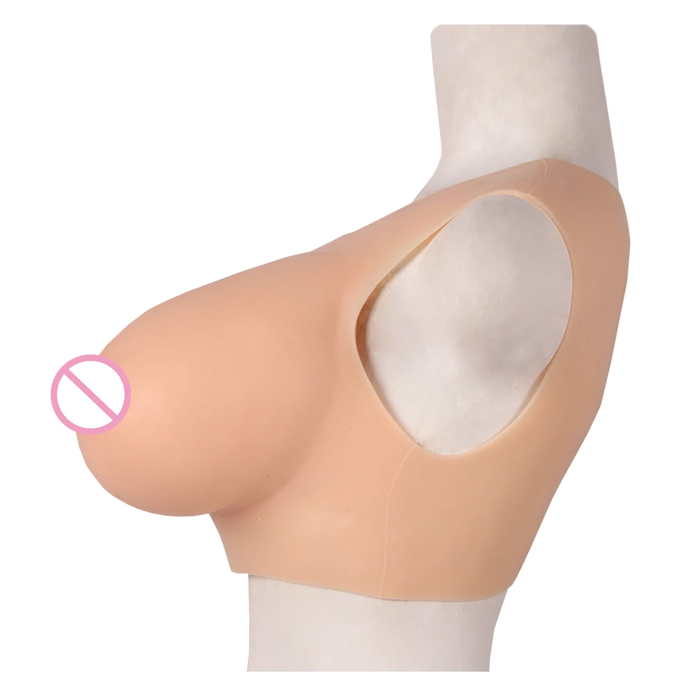 No Collar Fake Silicone Breast Forms B/C/D/E/G Cup Transgender Drag Queen Shemale Crossdress For Men