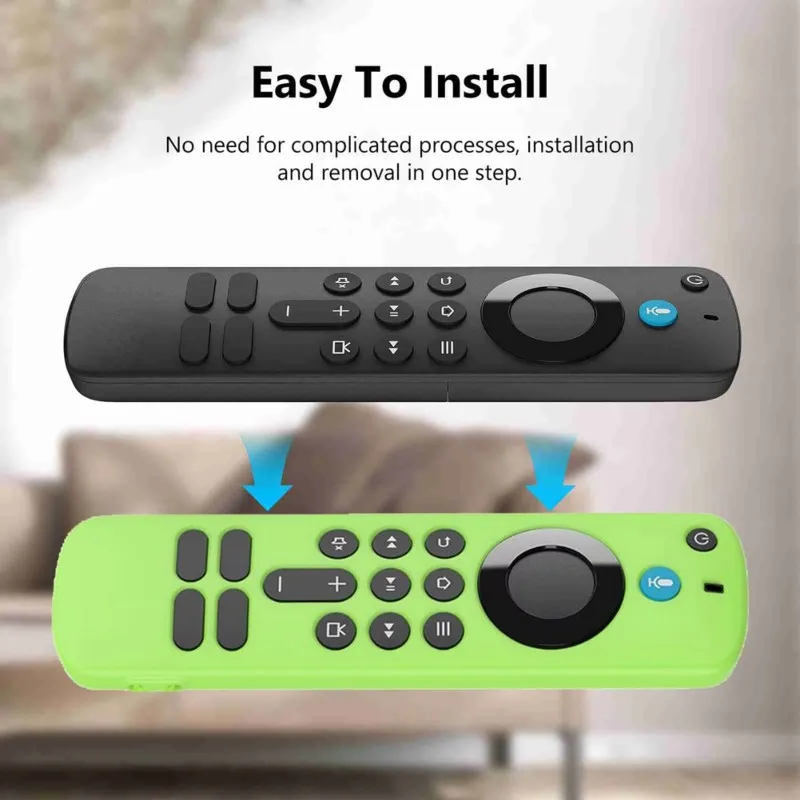 AS95-Protective Cover For Fire TV Stick HD/4K Silicone Remote Control Dustproof Anti-Drop Glow-In-The-Dark Case