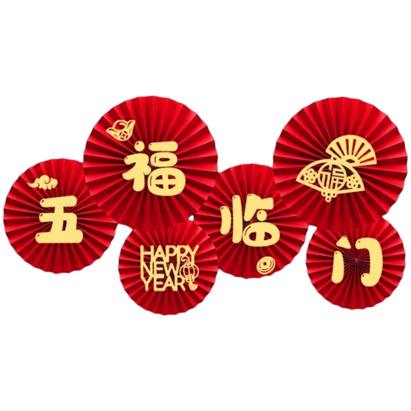 2024 Paper Fan Decorations Perfect for New Year Celebrations in Any Setting