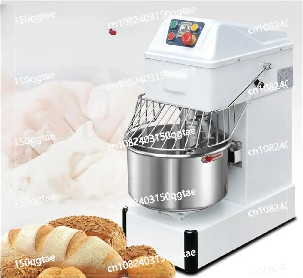 40L Bowl Capacity Flour Mixing Machine16KG/H Spiral Mixer Doubel Speed Dough Kneading Machine for Home