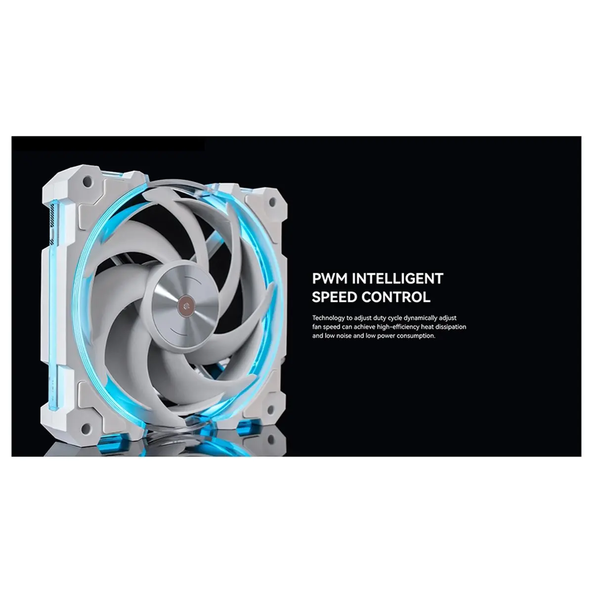 12CM Computer Case Cooling Fan ARGB Light Synchronization PWM Intelligent Temperature Control Silent Fan Black