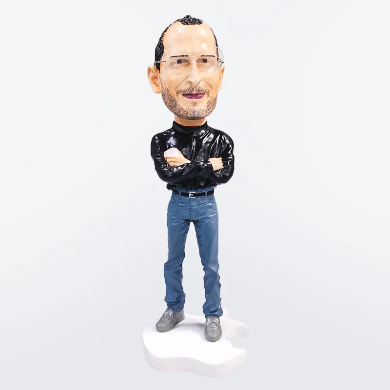 

Simulation Portrait Steve Jobs Action Figure 17.5cm Resin Collection Founder Jobs Figurine Desktop Decoration Model Toys Gift