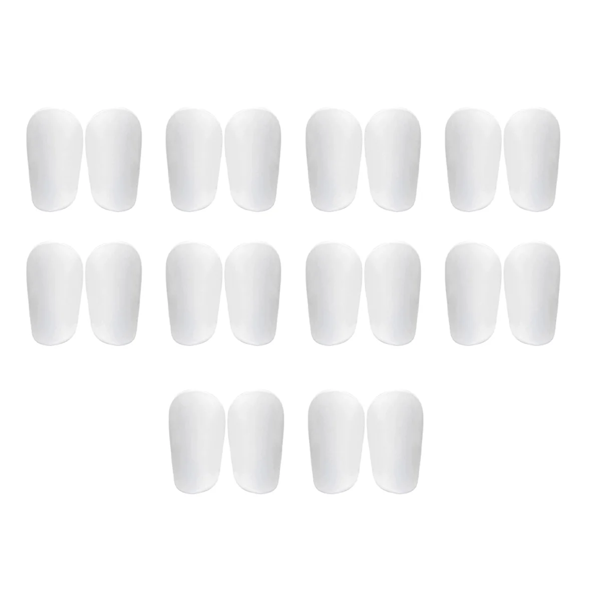 

10Pcs White Shin Guards Mini Shin Pads, Wear-Resistant Shock-Absorbing Football Shin Pads, Football Training Shin