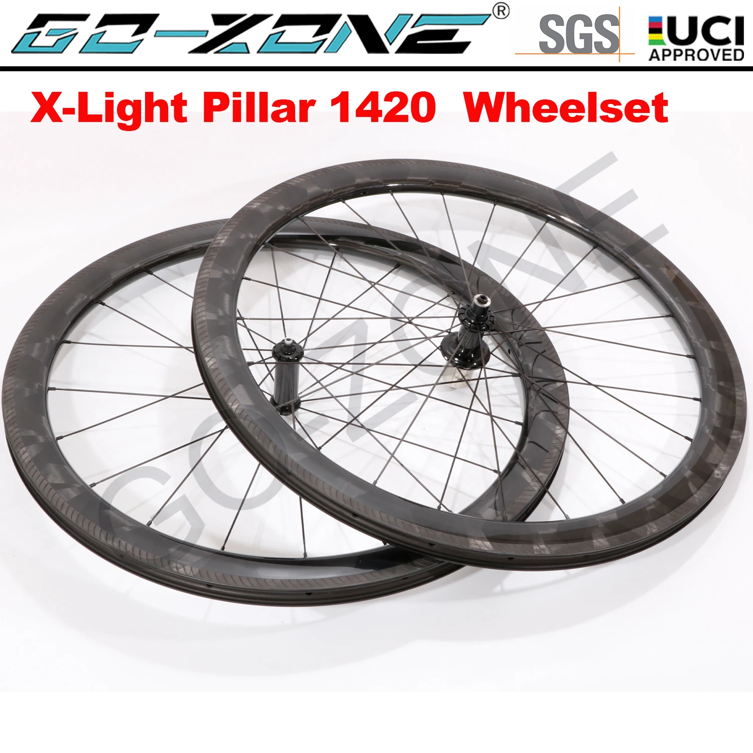 700c Carbon Wheelset X Light V Brake Straight Pull Powerway R36 Pillar 1420 Super Light Road Carbon X-Light Bicycle Wheels