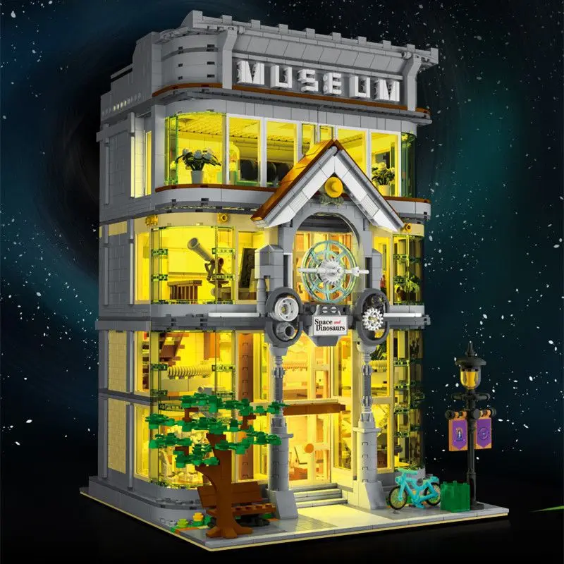 Mork 10206 Science Museum Puzzle Assembly Toys Building Blocks Modular City Street View Series Creative MOC Brick Boy Gift