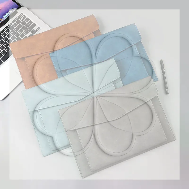 A4 PU Leather Document Bag Storage Bag Large Capacity Double-layer File Folder Business Official Briefcase