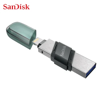 SanDisk USB Flash Drive iXpand Flip OTG Lightning USB 3.1 Stick 64GB 128GB 256GB Pen Drive MFi Voor iPhone & iPad en USB Type-A