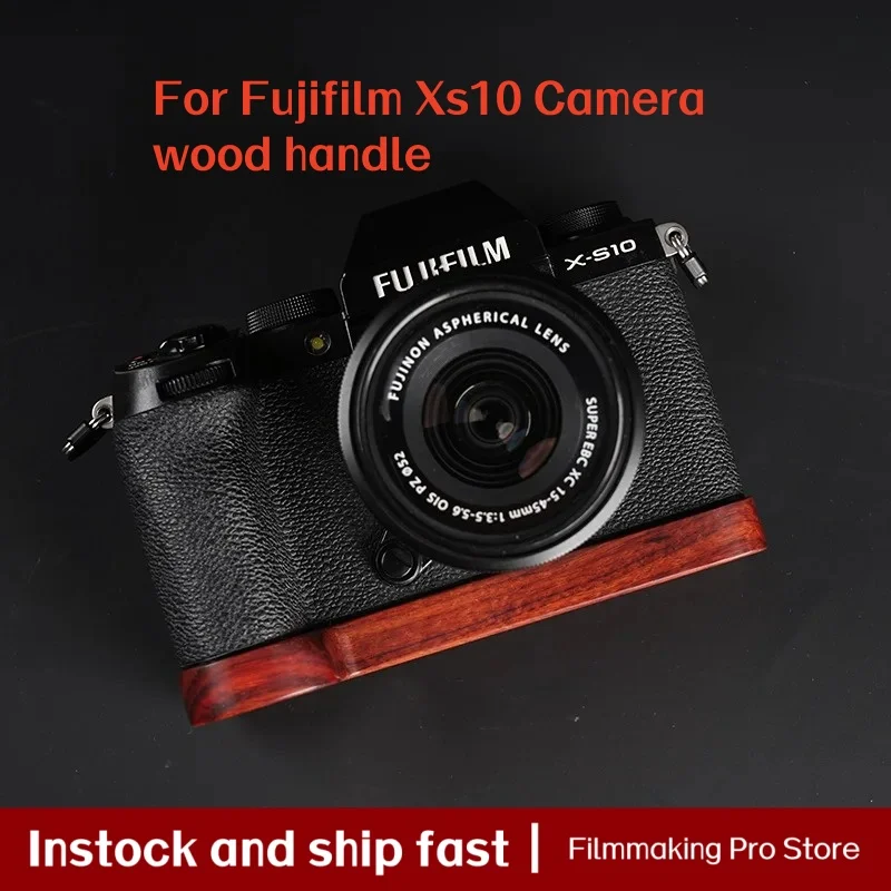 

Основание клетки для камеры Деревянный держатель для ручки, для камеры Fujifilm XS10, основание ручки из массива красного сандалового дерева Ручка из черного палисандра