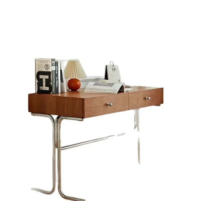 

Solid wood desk, retro medieval small apartment home, Nordic simple computer