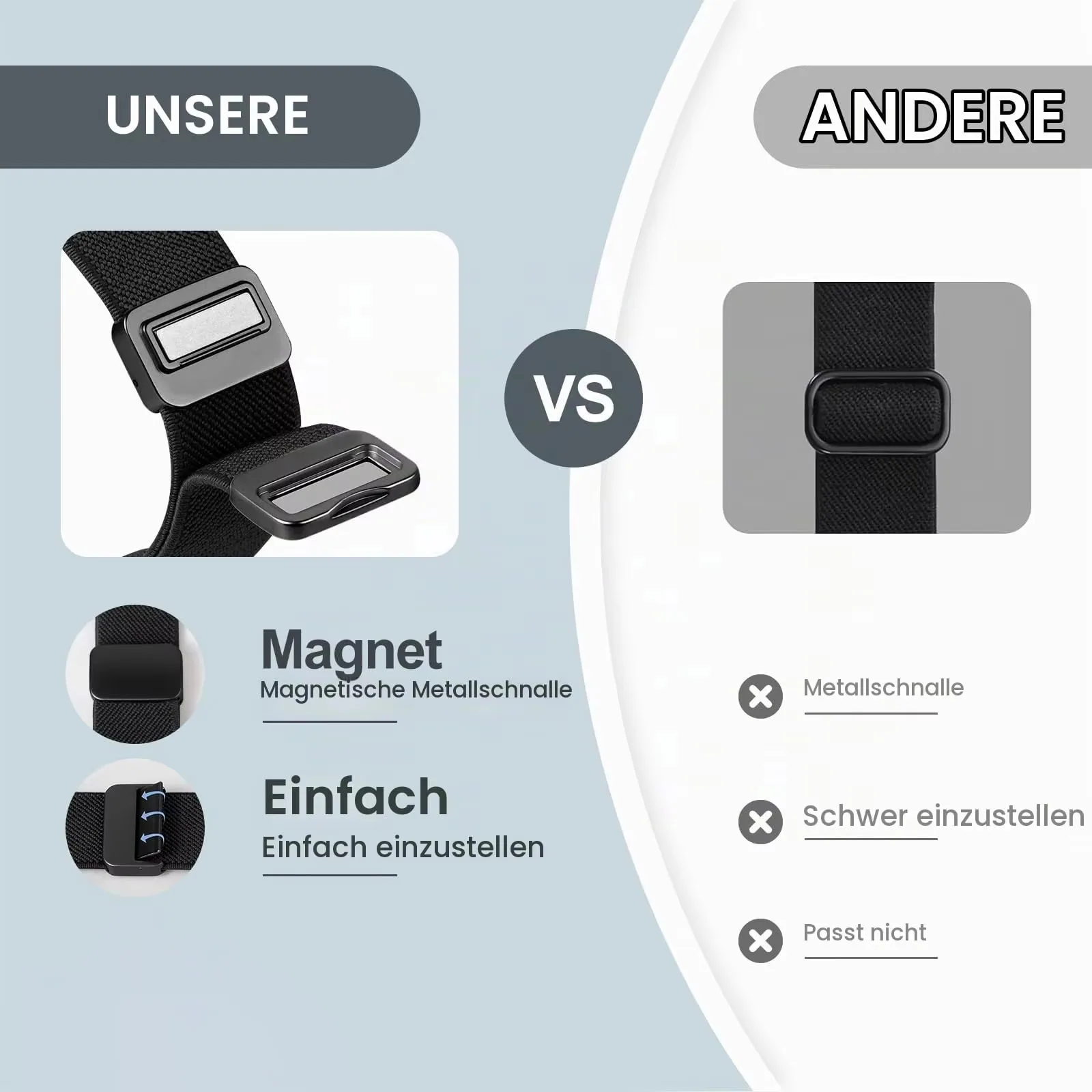 Magnetisches Nylon-Schlaufenarmband für Google Fitbit Air Smartwatch-Zubehör, atmungsaktives Sportarmband, Fitbit Air Armband. – Detail 6