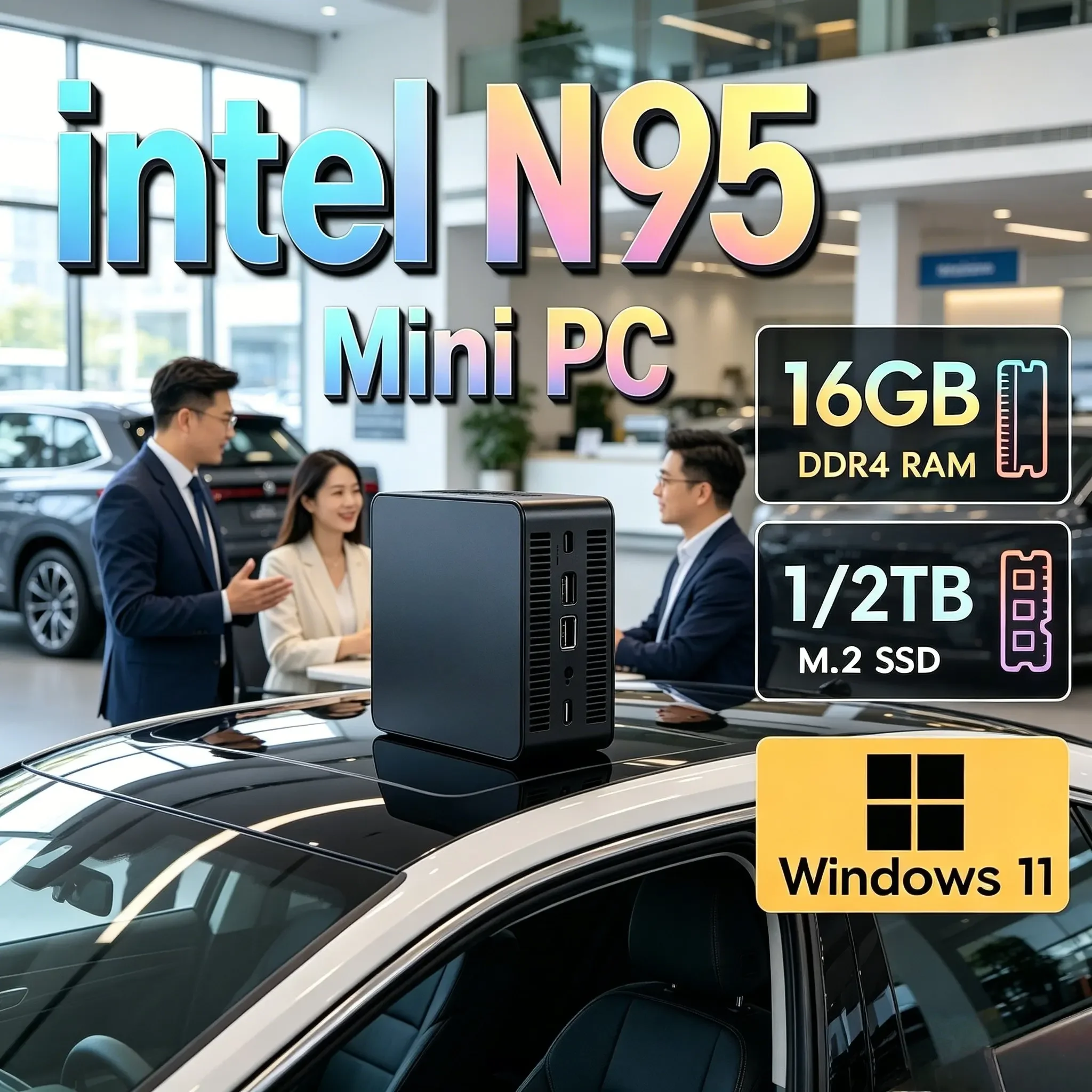 

Laptop N95 Core Compact Mini PC Home Business Entertainment Desktop Host