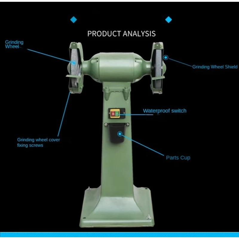 300mm M3030 Vertical Grinder Grinder Polishing Machine 250mm Heavy Duty Copper M3025 Floor Type Vertical Bench Wood Grinder
