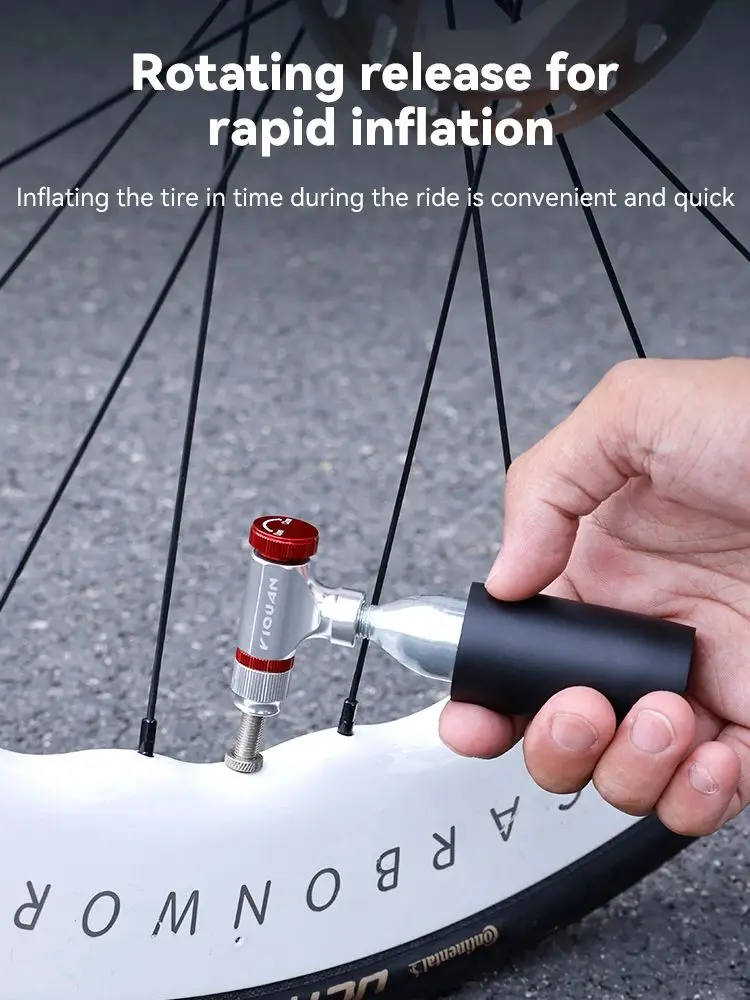 AliExpress UK ESLNF Fast CO2 Air Pump Portable Aluminum Alloy Road Bicycle Tire Inflator Adjustable MTB Tire Pump Bike Accessories