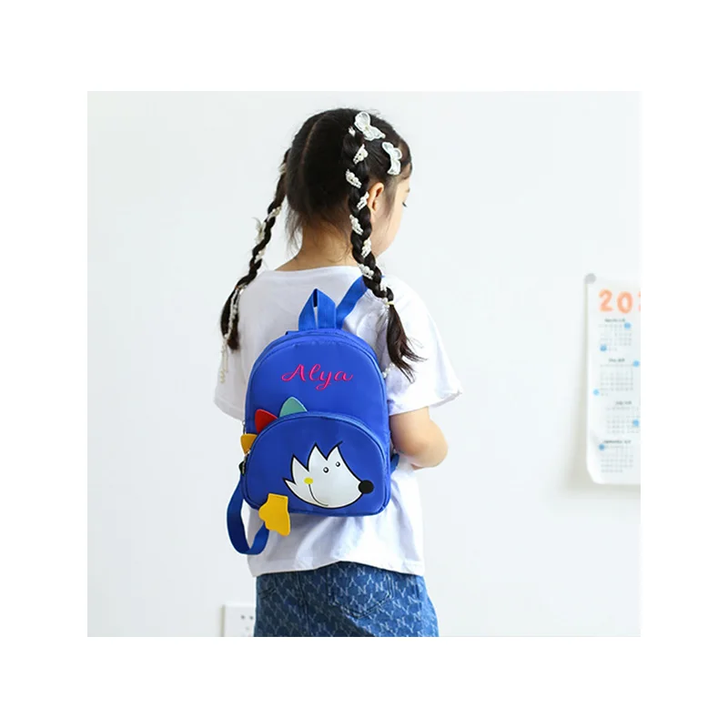 Sac à dos brodé personnalisé, petit sac de maternelle à la mode pour enfants, sac de dessin animé tridimensionnel