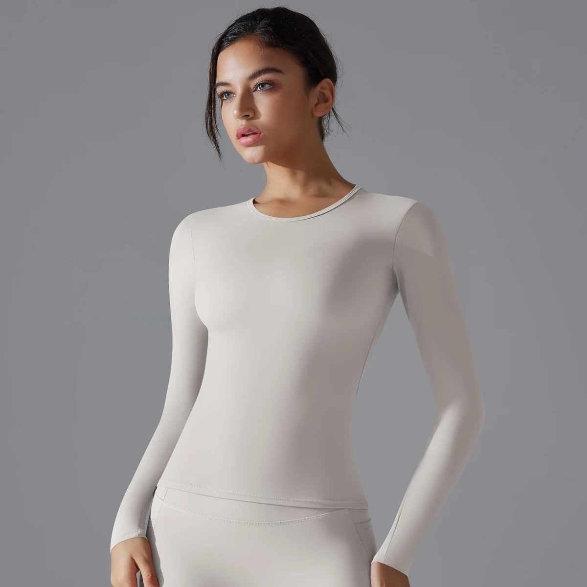 Yoga-Shirt, Fitness-Top mit Push-Up-Effekt, Stoßfest, für Hochintensives Pilates, Damen-Laufbekleidung, Trainings-Fitness-Oberteil, Winddichter Laufanzug