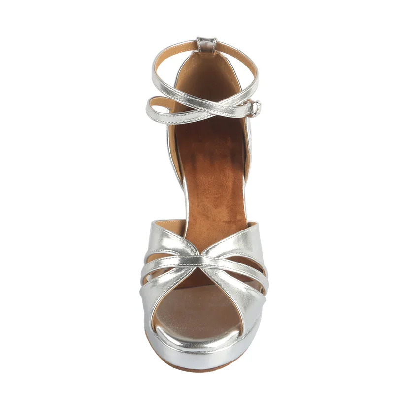 

Soft Sole Woman Latin Dance Shoes Ballroom Party Ladies High Heels Women's Sandals Silver Wedding Shoes Dance Sneakers