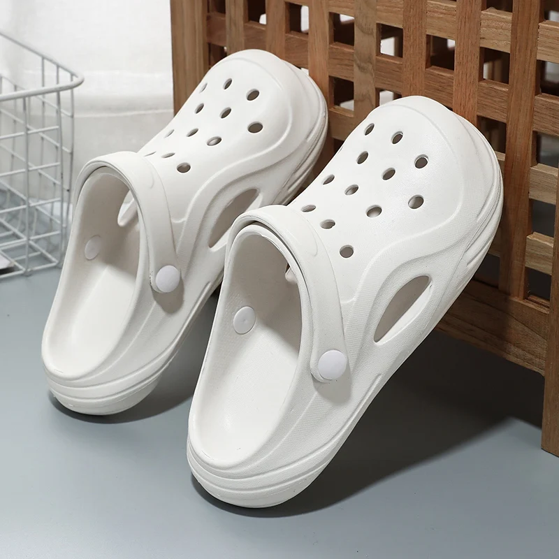 남성용 EVA 소프트 바닥 클라우드 슬라이드 슬리퍼, 가벼운 비치 신발, 남성 적합, 실내 및 실외 크록스, 여름 트렌드, 신상 