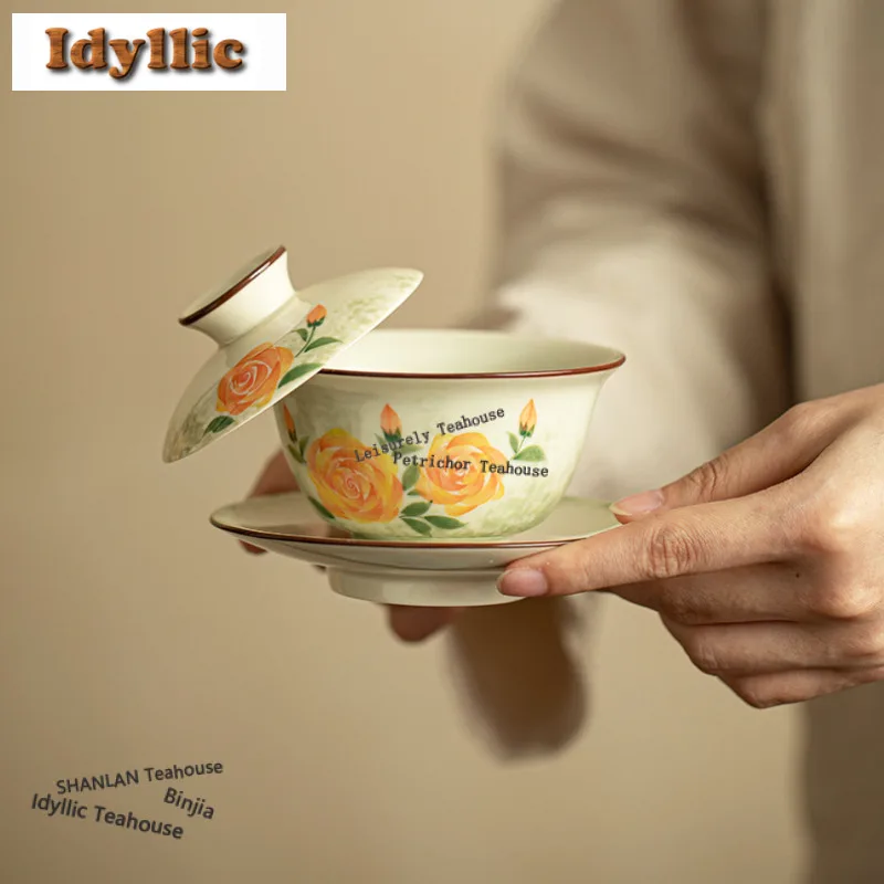 170ml-grass-ash-hand-painted-rose-ruyi-gaiwan-traditional-tea-tureen-tea-bowl-with-lid-kit-tea-maker-cover-bowl-teaware-gift