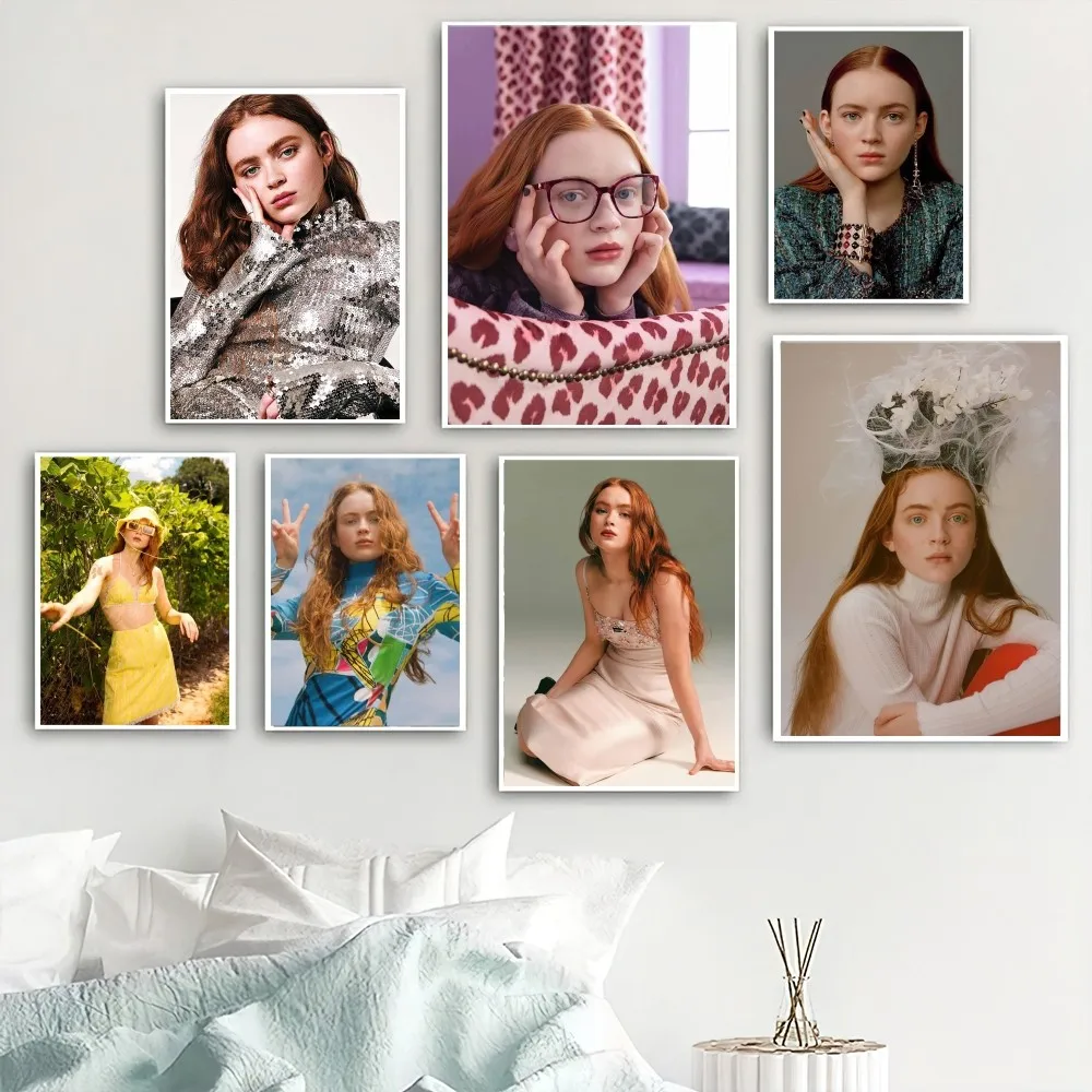 Sadie Sink Poster Wall Pictures for Living Room, Fall Decor