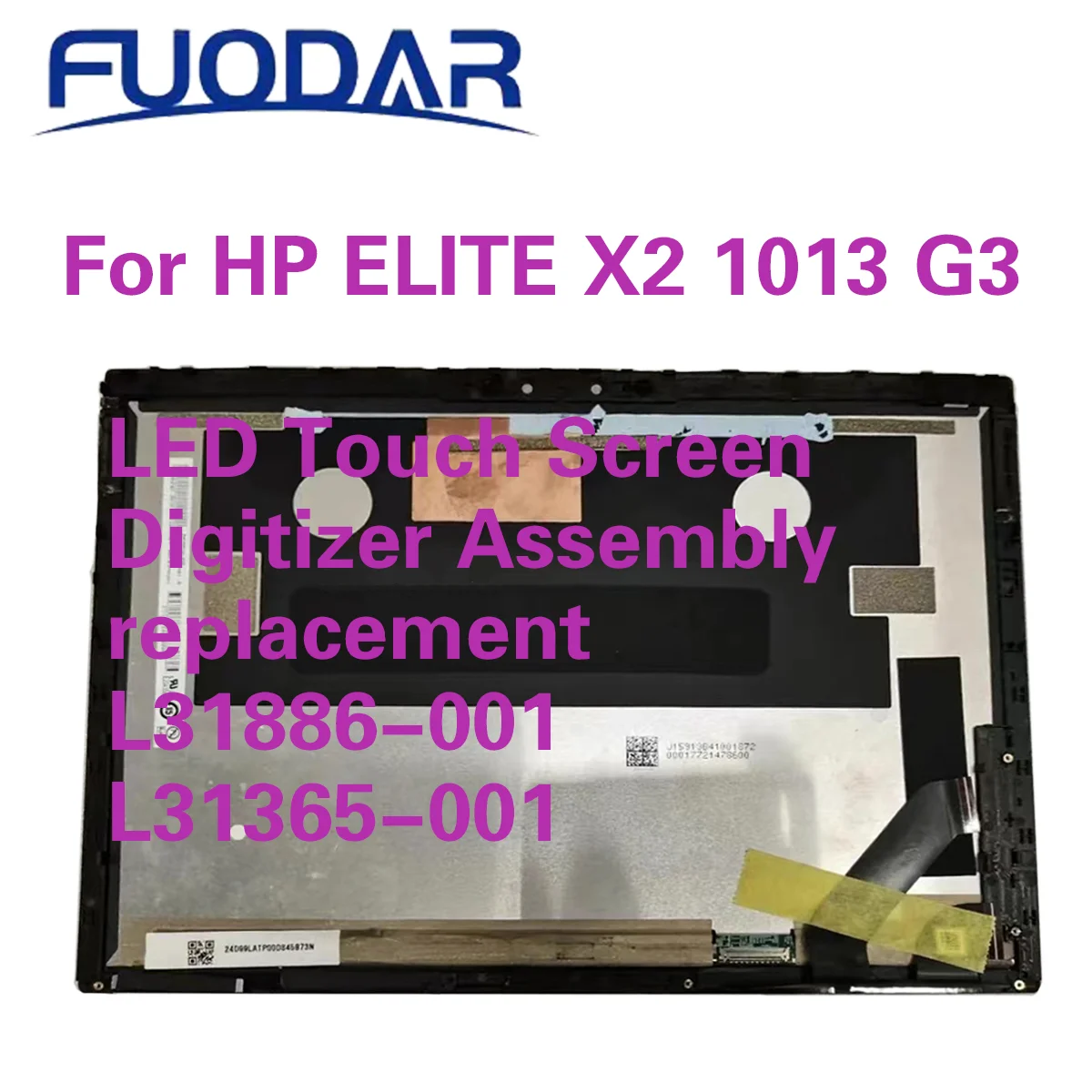 

For HP ELITE X2 1013 G3 13-inch With frame LED Touch Screen Digitizer Assembly replacement L31365-001 L31886-001