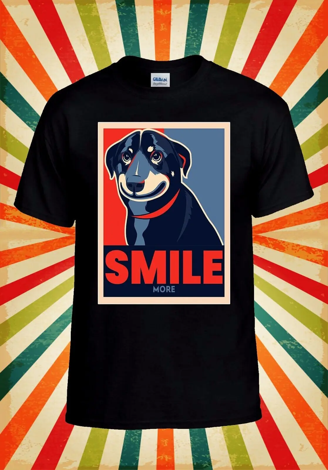 

Футболка Smile More Dog в винтажном стиле, 3147